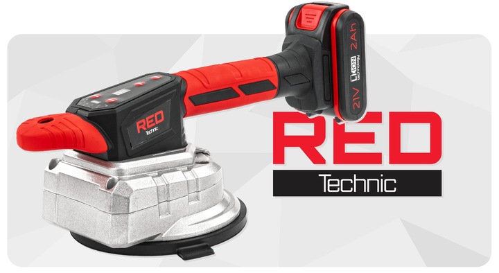 PRZYSSAWKA WIBRACYJNA DO PŁYTEK 100KG WIBRATOR DO POZIOMOWANIA 2x2AH