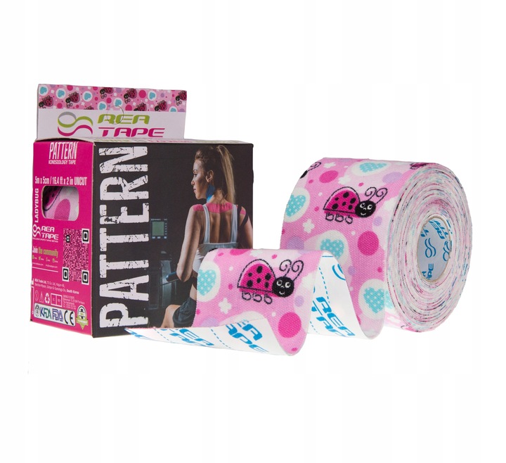 TAŚMA Tejp Kinesiology REA TAPE Pattern [Biedronki]
