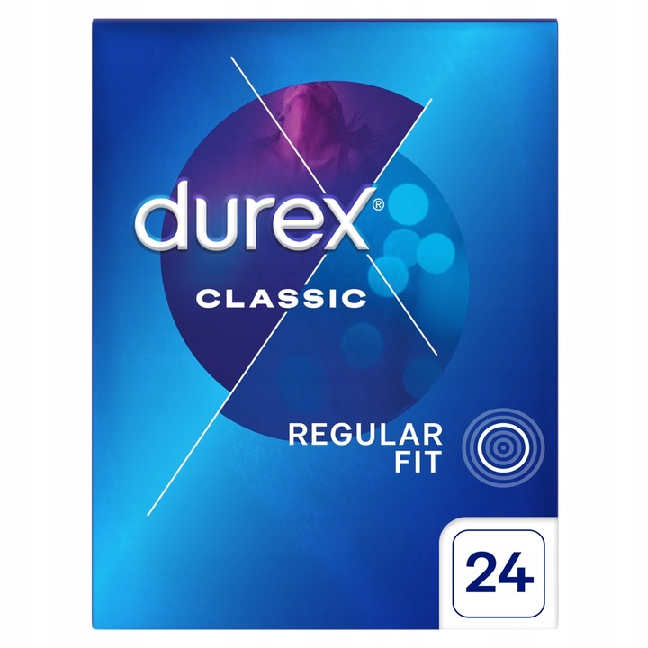 DUREX Classic klasyczne Prezerwatywy Nawilżane Gładkie Komfortowe 24 sztuki