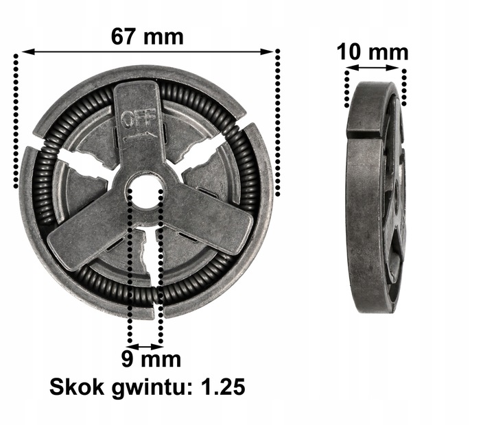 BĘBEN KOSZ SPRZĘGŁA ZĘBATKA DO PIŁY SPALINOWEJ CHIŃSKIEJ SPRZĘGŁO