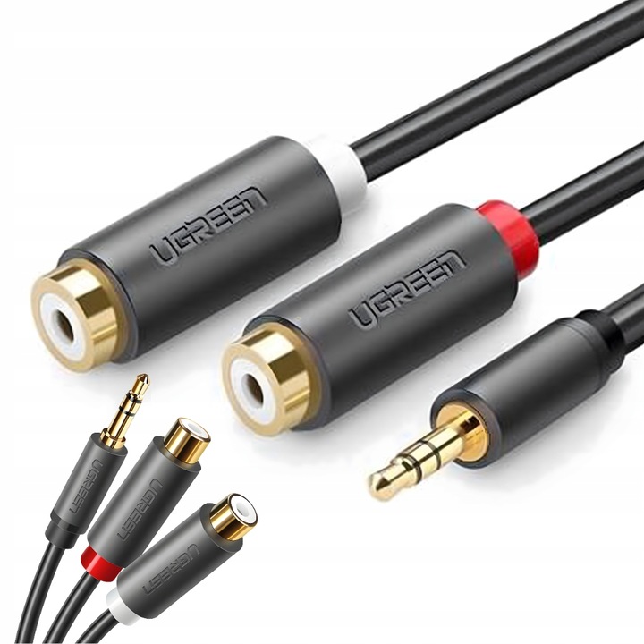 Kabel Przewód Audio JACK 3,5 2xRCA Chinch STEREO HQ Przejściówka