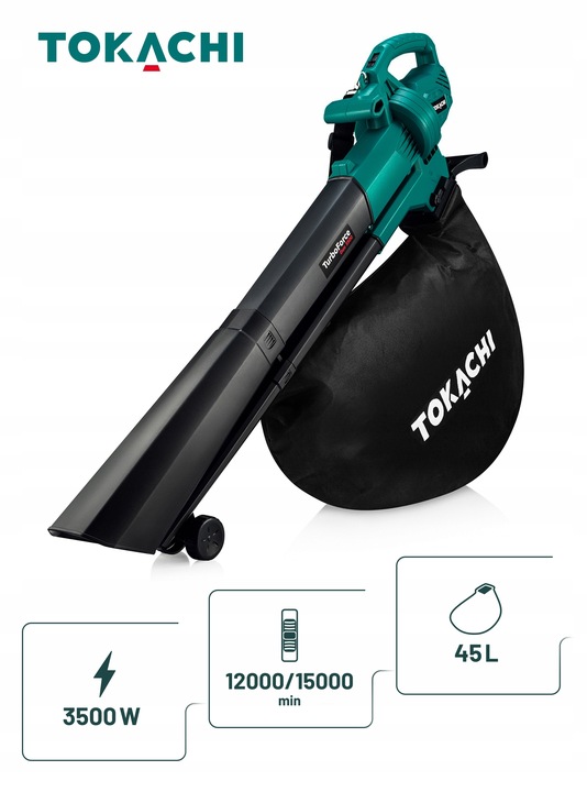 DMUCHAWA ELEKTRYCZNA DO LIŚCI 3500W OGRODOWA 3W1 ODKURZACZ