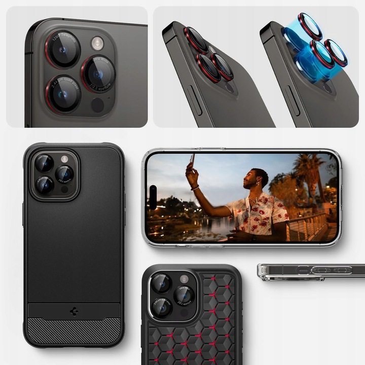 Osłona aparatu szkło do iPhone 16 Pro /15 Pro/14 Pro/ Max, Spigen Optik Pro