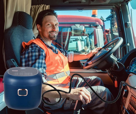 MULTICOOKER samochodowy 2L RYŻOWAR turystyczny 12V 24V TIR bus LCD