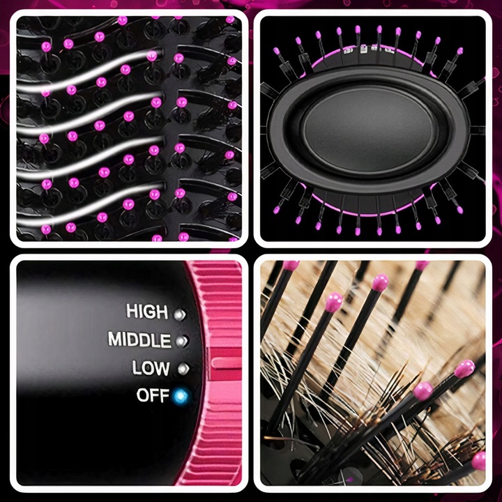 SZCZOTKA SUSZARKA 4W1 WŁOSÓW PROSTOWNICA LOKÓWKA Duża Moc 1000W Szybka