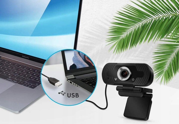 KAMERKA KAMERA INTERNETOWA DO LEKCJI SKYPE FULL HD TEAMS DO LAPTOPA PC
