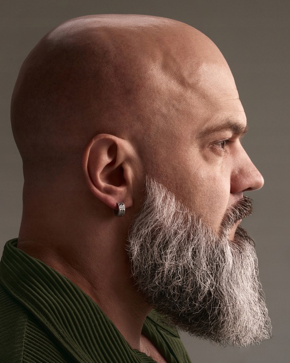 Srebrny kolczyk-kółko REYTEL