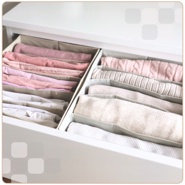 2x organizer pudełko pojemnik na ubrania jeansy do szuflady szaf