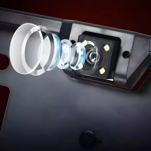 KAMERA COFANIA Z LED W RAMCE TABLICA REJESTRACYJNA