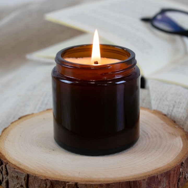 Słoik pojemnik szklany brązowy do zalewu świec 120ml zestaw 12 sztuk