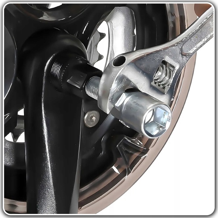 ZESTAW NARZĘDZI ROWEROWYCH KLUCZE KORBY DO ROWERU SKUWACZ BACIK 6 ELEMENTÓW