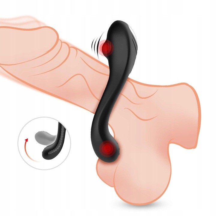 WIBRUJĄCY PERŚCIEŃ NA PENISA RING WIBRATOR DLA PAR nakładka DO ŁECHTACZKI