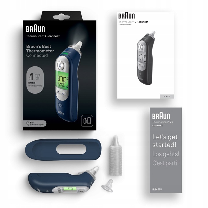 TERMOMETR DOUSZNY DOKŁADNY BRAUN THERMOSCAN 7+ CONNECT IRT6575 BLUETOOTH