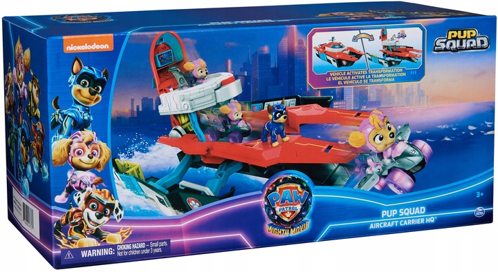 PSI PATROL MIGHTY MOVIE PATROLOWIEC LOTNISKOWIEC + SKYE I POJAZD + GRATIS