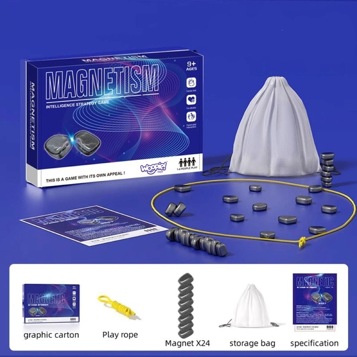MAGNETYCZNE KAMIENIE GRA STRATEGICZNA SZACHY MAGNESY EDUKACYJNA RODZINNA WO