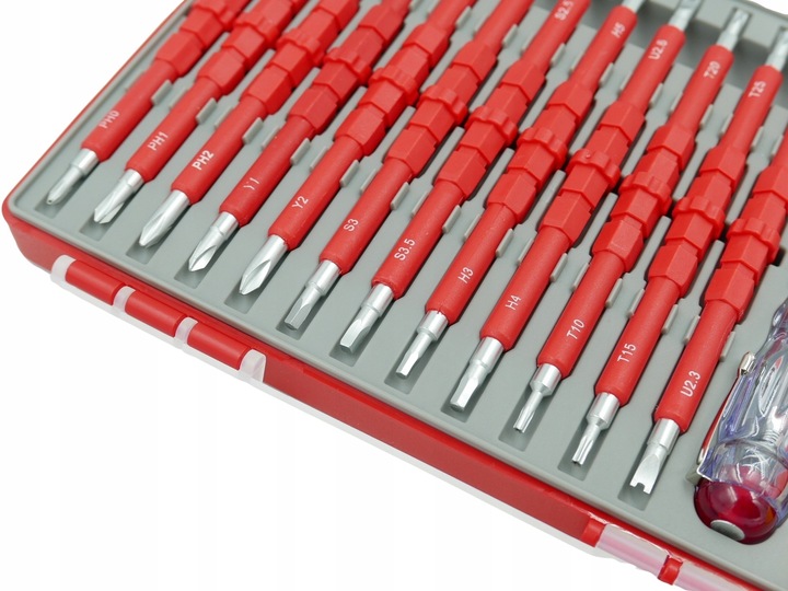 ZESTAW WKRĘTAKÓW ŚRUBOKRĘTY IZOLOWANE 25 ROZMIARÓW + WALIZKA DLA