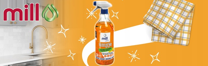 Mill Clean UMYJE Płyn do Mycia Szyb Luster Glazury Mix 4,88l