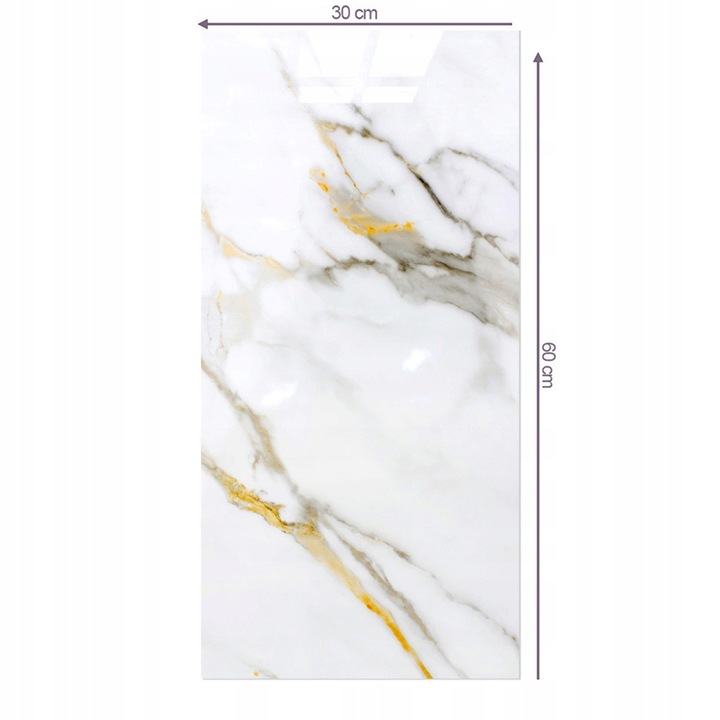 x10 PANELE ŚCIENNE SAMOPRZYLEPNE MARMUR PCV LAMINAT POŁYSK 3D Płytki 30x60