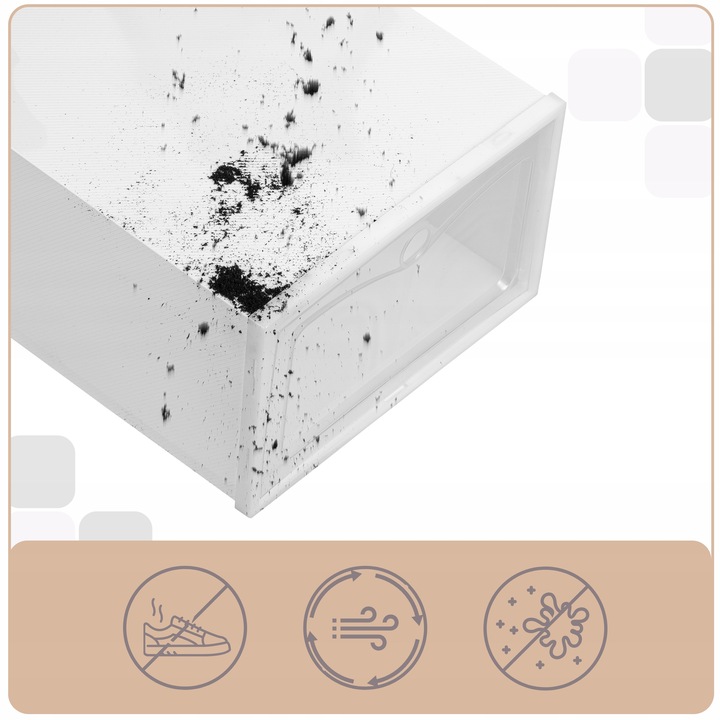 10x Modułowe Pudełka na buty Organizer szafka Pojemnik Składane do