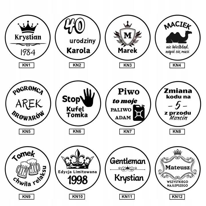 Kufel Do Piwa Z Grawerem +otwieracz Prezent na Urodziny 18-30-40 Dla