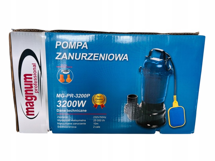 POMPA DO WODY CZYSTEJ BRUDNEJ SZAMBA Z PŁYWAKIEM ROZDRABNIACZEM 3200W