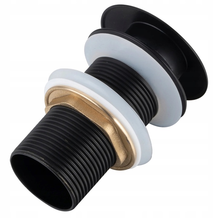 KOREK UMYWALKOWY KLIK-KLAK AUTOMAT BEZ PRZELEWU MOSIĘŻNY CZARNY SATYNOWY