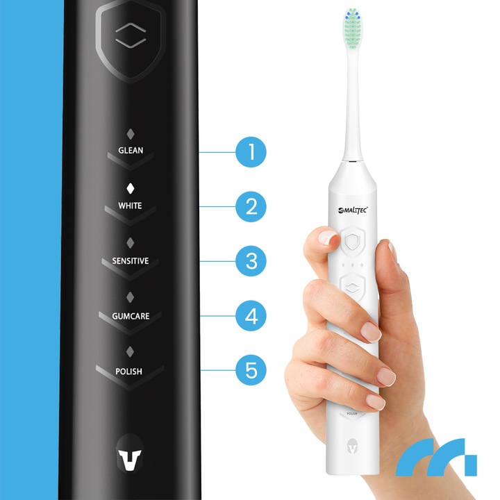 2x SZCZOTECZKA SONICZNA ELEKTRYCZNA DO ZĘBÓW ZESTAW 6 KOŃCÓWEK