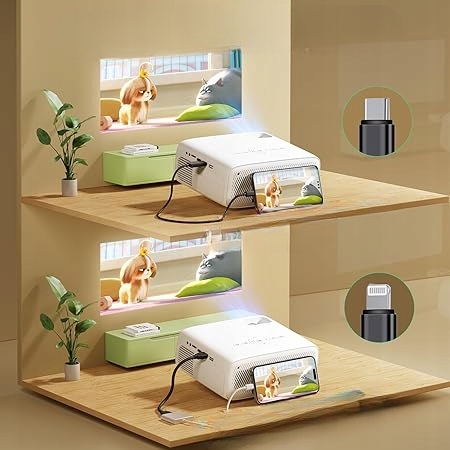 YOTON Y6 Projektor 4K ze statywem, Natywny Bluetooth 18000 lumenów