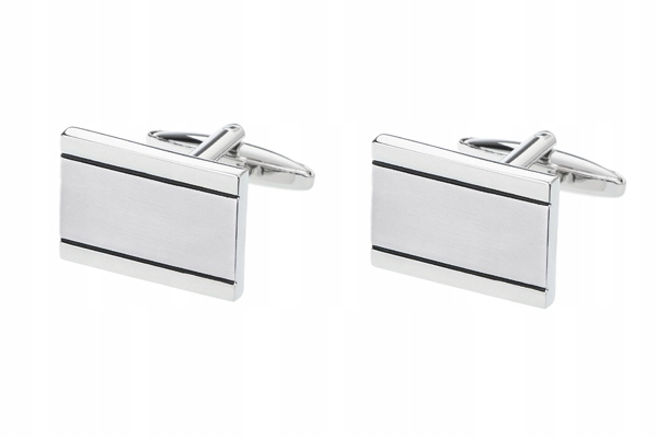 STALOWE SPINKI + PUDEŁKO Męskie do Mankietów Koszuli Garnituru GREG d61