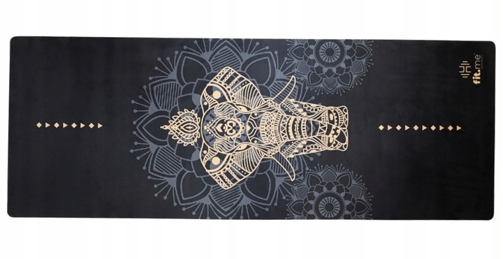 PIĘKNA MATA PREMIUM DO JOGI ĆWICZEŃ STABILNA ZAMSZOWA MIĘKKA 4 MM ZE WZOREM