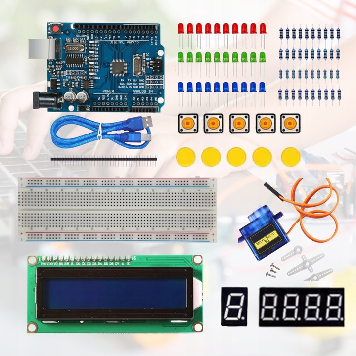 Zestaw startowy XXL Kompatybilny z Arduino KIT UNO R3 Uno CH340 Edukacyjny