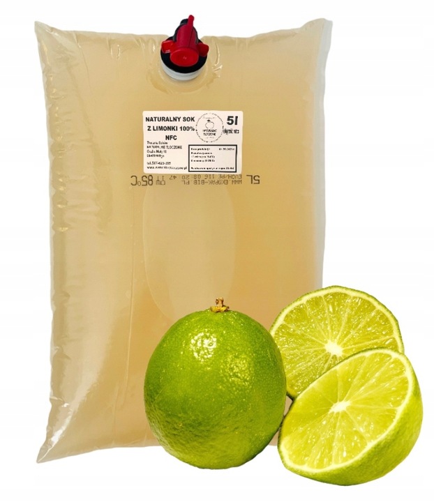 Sok z limonki 100% 5l - NFC, limonka tłoczona