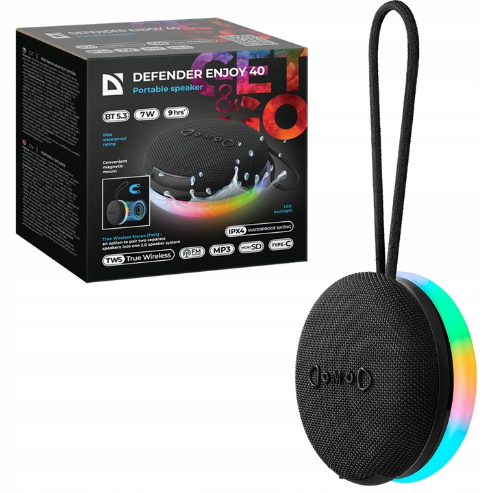 Głośnik Bezprzewodowy ROWEROWY PRZENOŚNY Bluetooth RADIO FM Mały IPX4