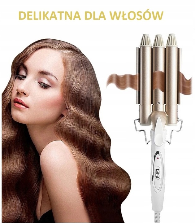 FALOWNICA DO WŁOSÓW FALE LOKÓWKA WIELOFUNKCUJNA KRĘCENIE WŁOSÓW