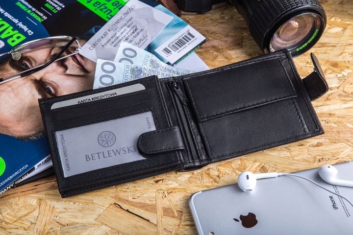 SKÓRZANY PORTFEL MĘSKI DUŻY SKÓRA RFID BETLEWSKI