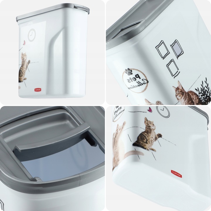 CURVER POJEMNIK NA SUCHĄ KARMĘ ŻWIREK DLA KOTA 2L