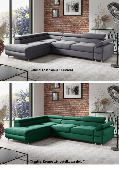 Narożnik Canada MINI rogówka 5xruchome zagłówki pojemnik na pościel