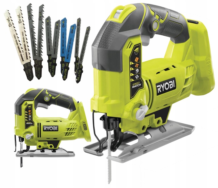 RYOBI WYRZYNARKA AKUMULATOROWA RYOBI R18JS-0 + 10 BRZESZCZOTÓW CHWYT