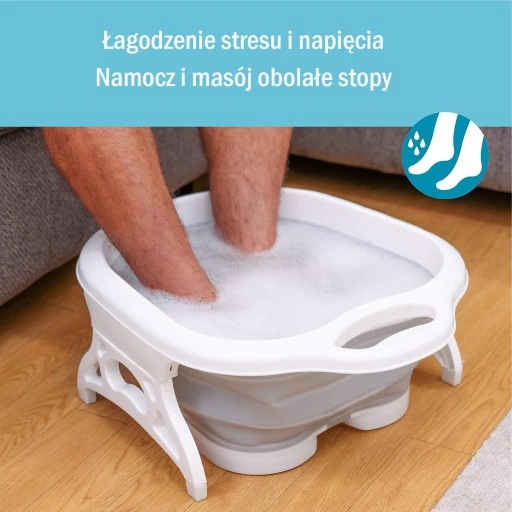 Miska brodzik do pedicure stóp roller składana