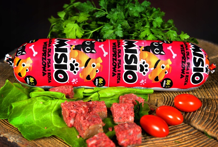 Karma dla Psa Psów Baton Mięsny MISIO 83% Mięsa 19x1KG Uniwersalna Mokra