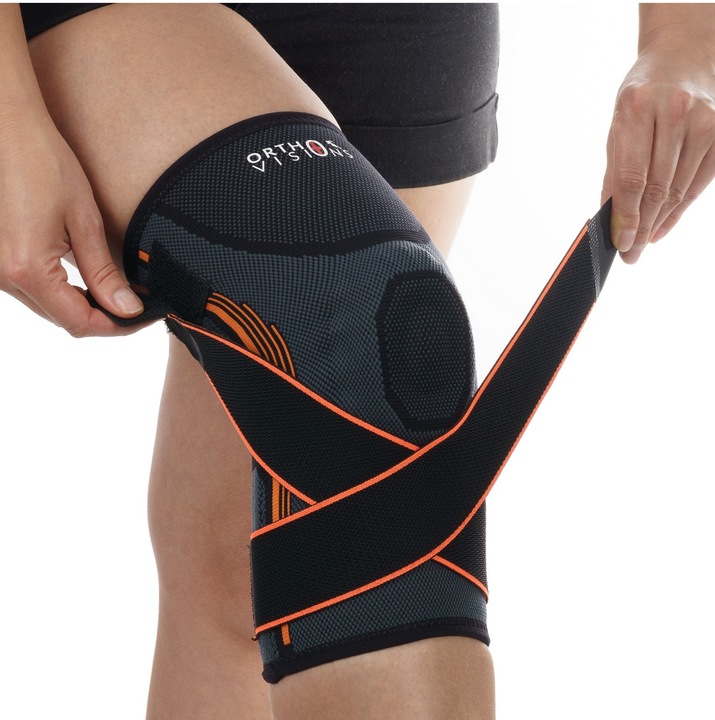 ORTEZA KOLANA STABILIZATOR WSPARCIEM RZEPKI OPASKA NA KOLANO ELASTYCZNA