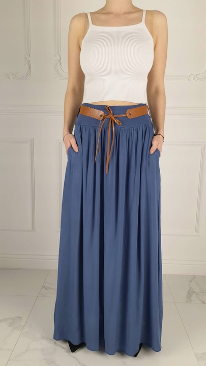 ZWIEWNA DŁUGA SPÓDNICA MAXI DO KOSTEK BOHO DAMSKA
