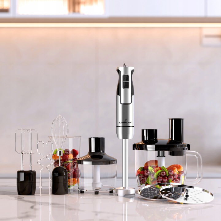 BLENDER RĘCZNY WIELOFUNKCYJNY MIKSER 1200W OSTRZE XL TRYB TURBO ZESTAW