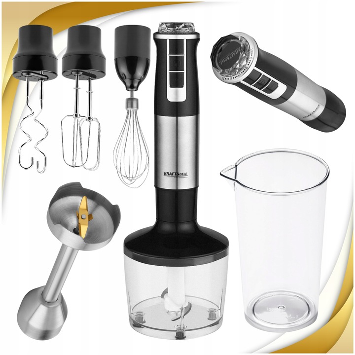 BLENDER RĘCZNY MIKSER WIELOFUNKCYJNY TRYB TURBO 1500 W KRUSZY LÓD 7W1