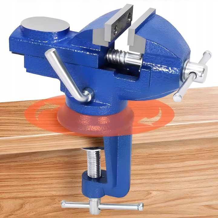 IMADŁO OBROTOWE 360 ŚLUSARSKIE ŻELIWNE SOLIDNE STOŁOWE MAŁE Z KOWADŁEM