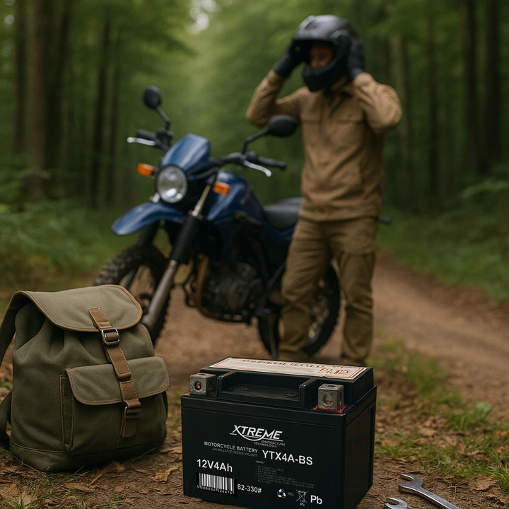 AKUMULATOR MOTOCYKLOWY XTREME 12V 4Ah BEZOBSŁUGOWY SKUTER MOTOR QUAD ATV