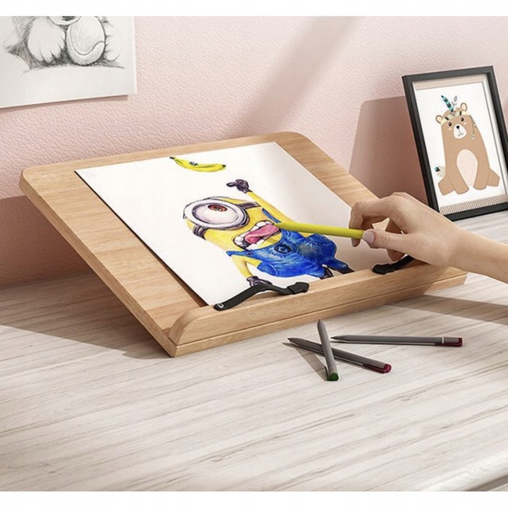 PODSTAWKA POD KSIĄŻKĘ STOJAK PODPÓRKA NA TABLET DO CZYTANIA BAMBUS