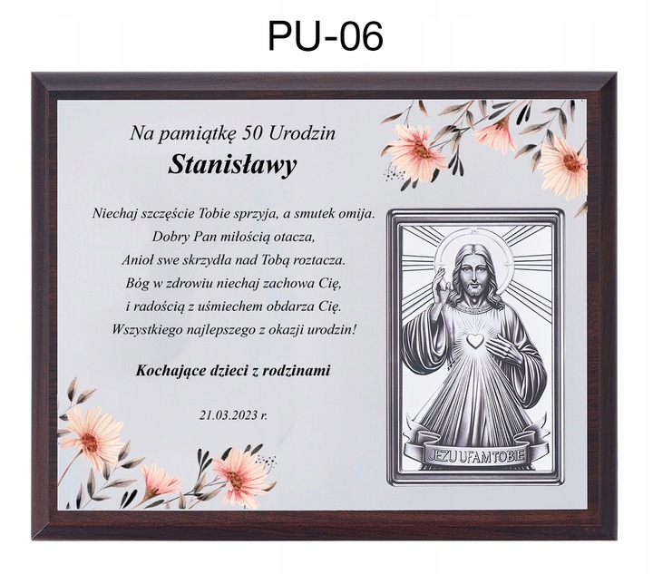 PREZENT NA URODZINY 18 30 40 45 50 60 65 70 80 90 OBRAZ W OZDOBNYM PUDEŁKU