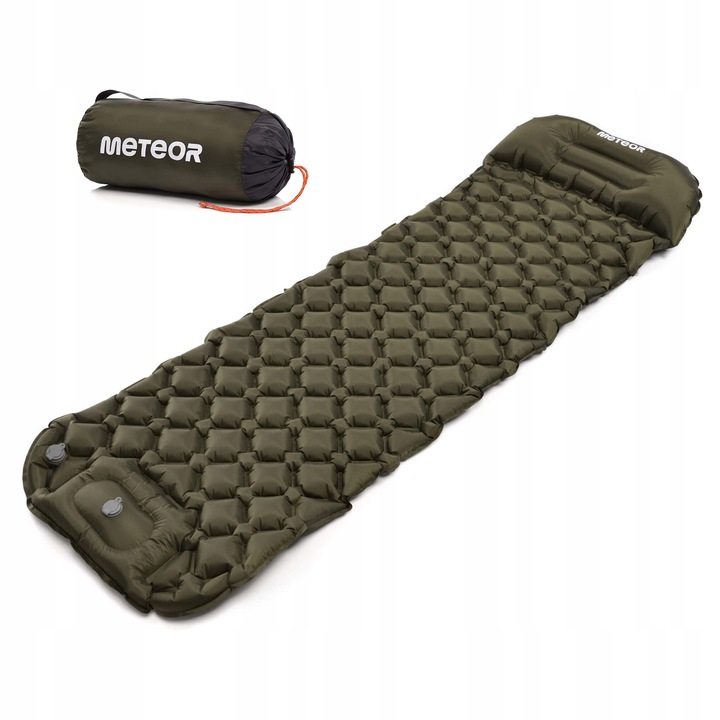 Materac karimata turystyczna z poduszką dmuchana kemping pompka 190x56 cm