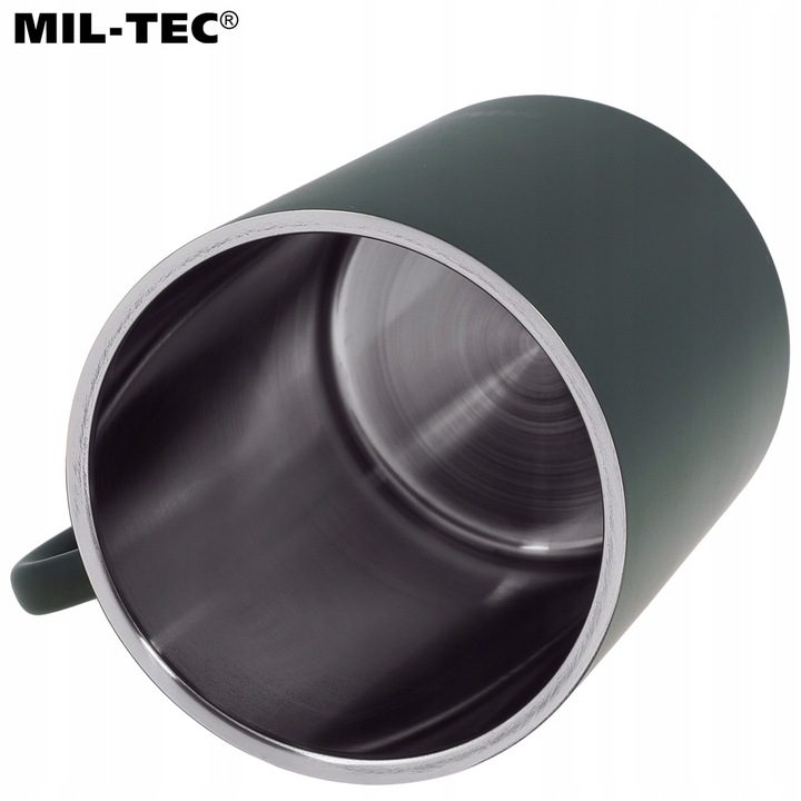 Kubek termiczny turystyczny MIL-Tec wojskowy nierdzewny 450 ml Zielony Oliv